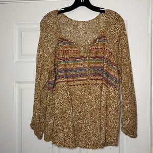 Savanna Jane Multicolor Boho Blouse